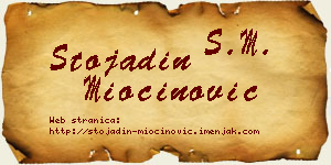 Stojadin Miočinović vizit kartica